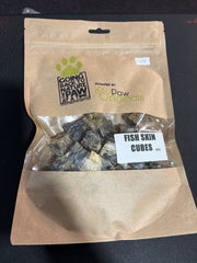 Paw Originals Fish Skin Cubes 150g Natural Single Protein Re-Sealable Bag